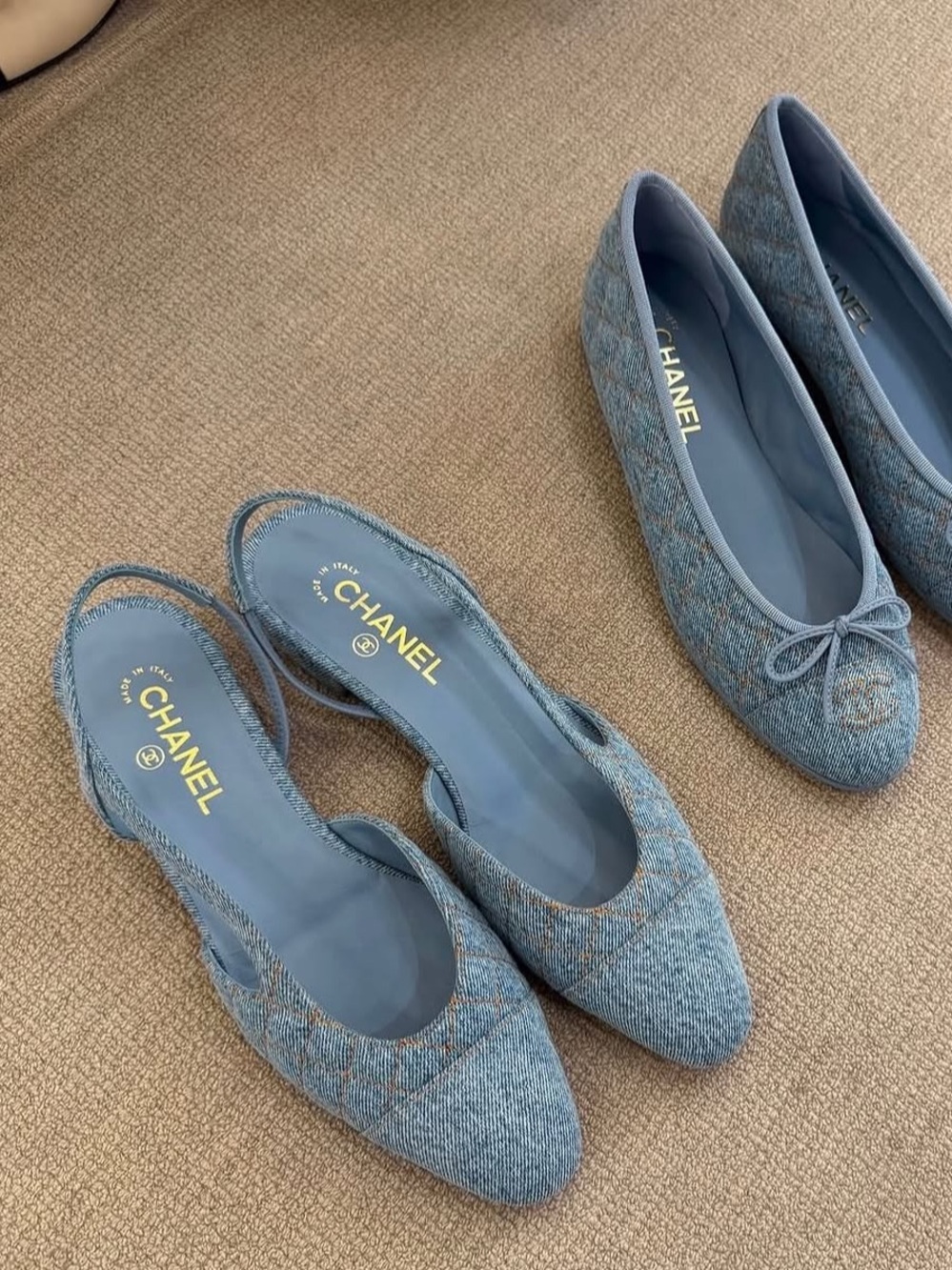 Chanel 26B Light Denim Slingback Flats | Size 38.5 - Picture 15 of 16